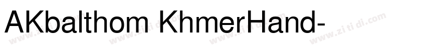 AKbalthom KhmerHand字体转换